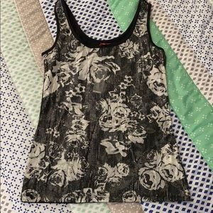 Sequined floral BONGO tank top
